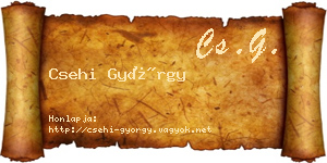 Csehi György névjegykártya
